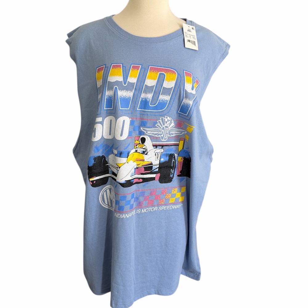 Indy 500 NWT Men’s Blue Graphic Tank Top Size XXL